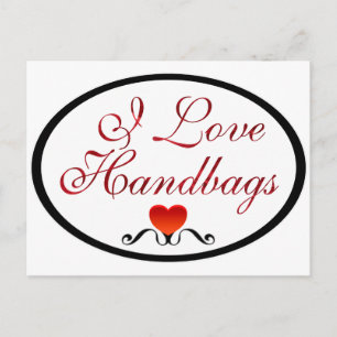I Liebe Handtaschen Postkarte