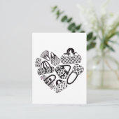 I Liebe Handtaschen Postkarte (Stehend Vorderseite)