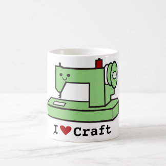 I Liebe-Handwerk Kawaii Nähmaschine Kaffeetasse