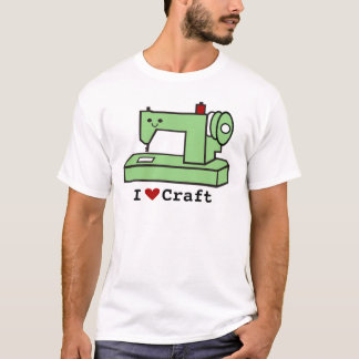 I Liebe-Handwerk Kawaii Nähmaschine T-Shirt