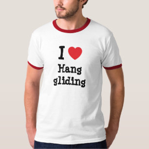 I Liebe Hang glitzerndes Herz Brauch personalisier T-Shirt