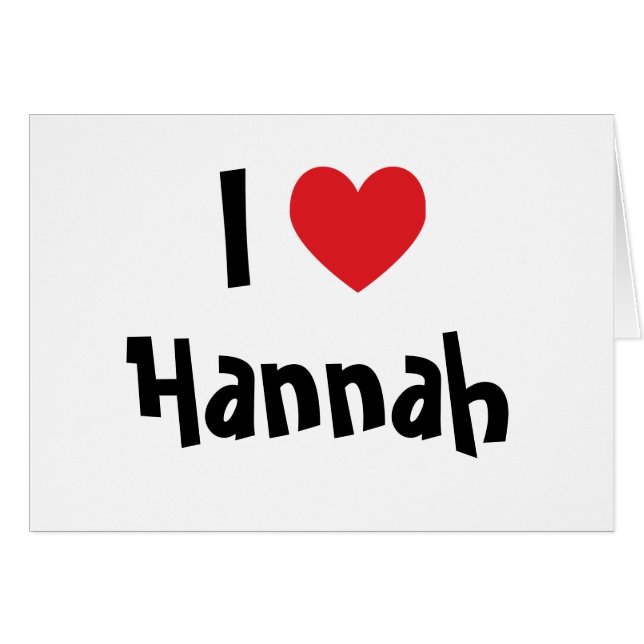 I Liebe Hannah (Vorderseite (Horizontal))