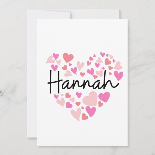 I Liebe Hannah Dankeskarte (Vorderseite)
