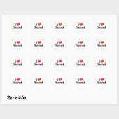 I Liebe Hannah Herz-Aufkleber (Blatt)