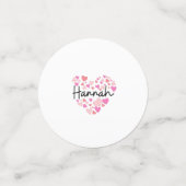 I Liebe Hannah Konfetti (Klein Vorderseite)