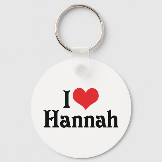 I Liebe Hannah Schlüsselanhänger (Vorderseite)