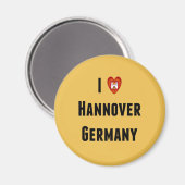 I Liebe Hannover, Deutschland Magnet (Vorderseite/Rückseite)