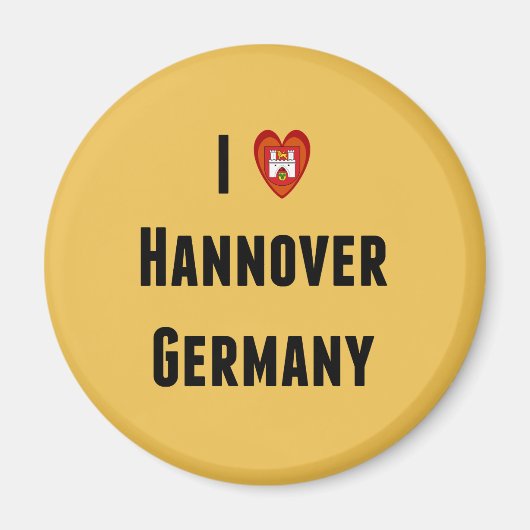 I Liebe Hannover, Deutschland Magnet (Vorne)