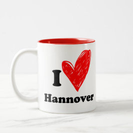 I Liebe Hannover Zweifarbige Tasse