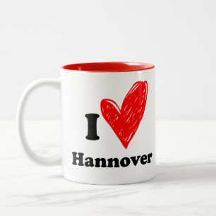 I Liebe Hannover Zweifarbige Tasse