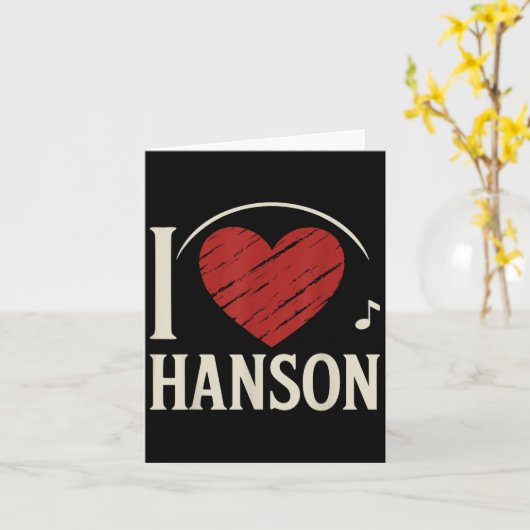 I Liebe Hanson Landkreis I Heart Hanson Karte (Gelbe Blume)