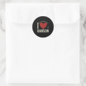 I Liebe Hanson Landkreis I Heart Hanson Runder Aufkleber (Tasche)