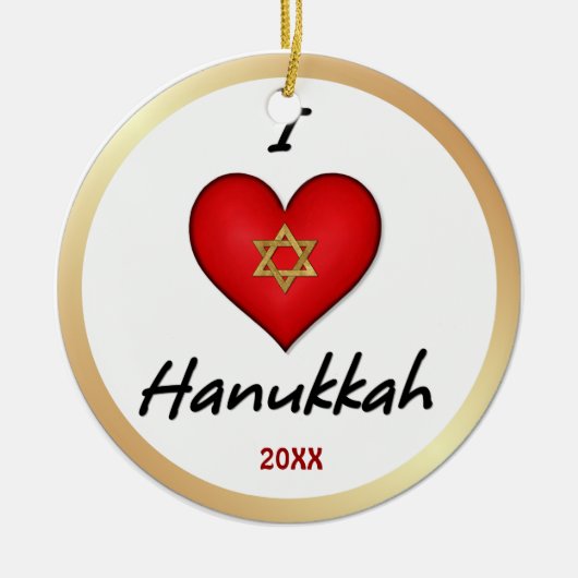 I Liebe Hanukkah Ornamente (Vorne)