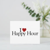 I Liebe Happy Hour Postkarte (Stehend Vorderseite)