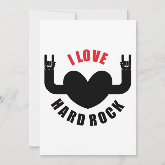 I Liebe Hard Rock Einladung (Vorderseite)