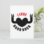 I Liebe Hard Rock Einladung (Stehend Vorderseite)