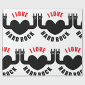 I Liebe Hard Rock Geschenkpapier (Flach)