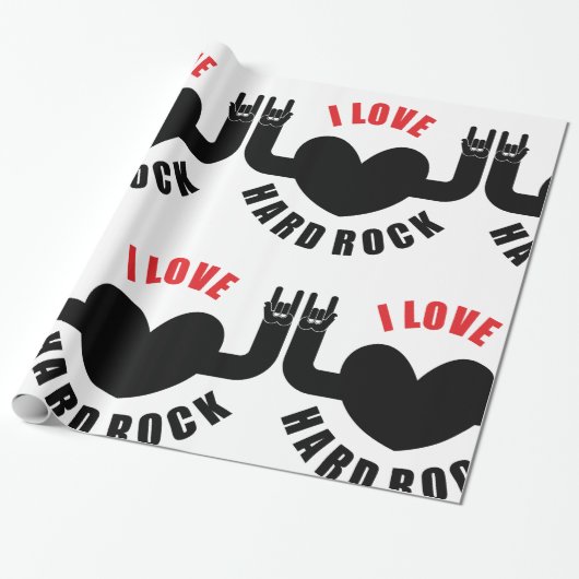I Liebe Hard Rock Geschenkpapier (Ungerollt)