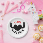 I Liebe Hard Rock Pappteller (Party)