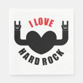 I Liebe Hard Rock Serviette (Vorderseite)
