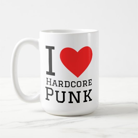 I Liebe hardcore Punk Kaffeetasse (Links)