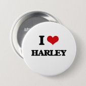 I Liebe Harley Button (Vorne & Hinten)