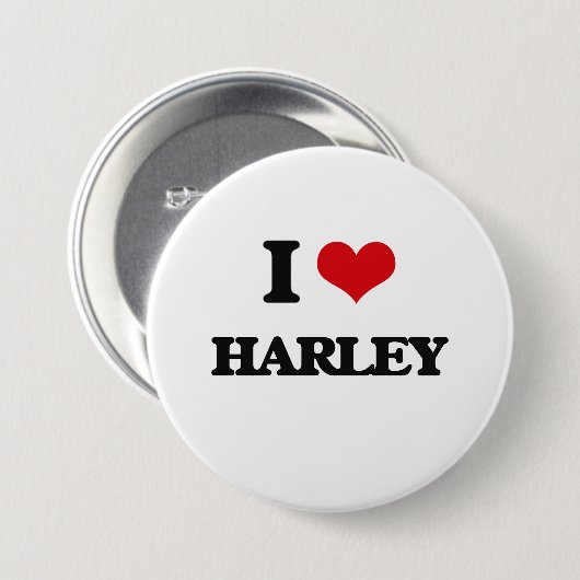 I Liebe Harley Button (Vorne & Hinten)