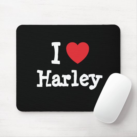 I Liebe Harley Herz Brauch personalisiert Mousepad (Mit Mouse)