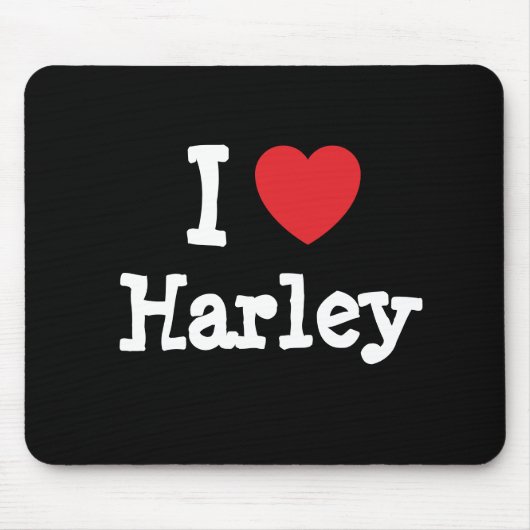 I Liebe Harley Herz Brauch personalisiert Mousepad (Vorne)
