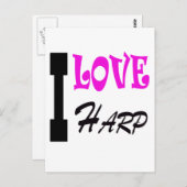 I Liebe Harp Postkarte (Vorne/Hinten)