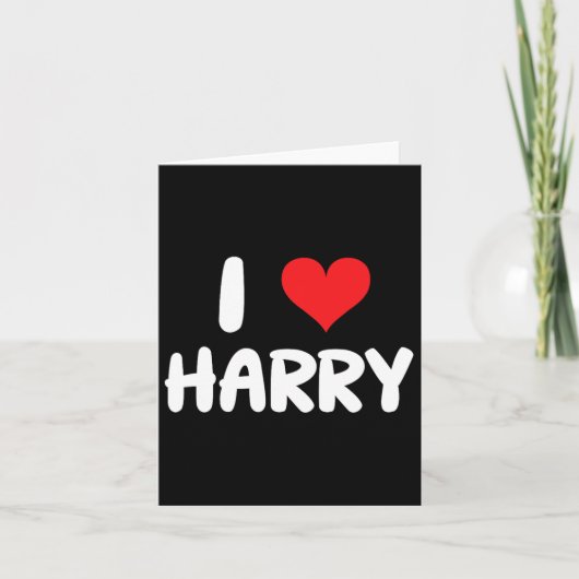 I Liebe Harry - Herz - Name Karte (Vorderseite)