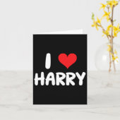 I Liebe Harry - Herz - Name Karte (Gelbe Blume)