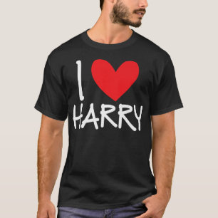 I Liebe Harry Name Personalisiert Men Typ BESTE FR T-Shirt