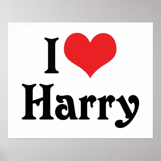 I Liebe Harry Poster (Vorne)