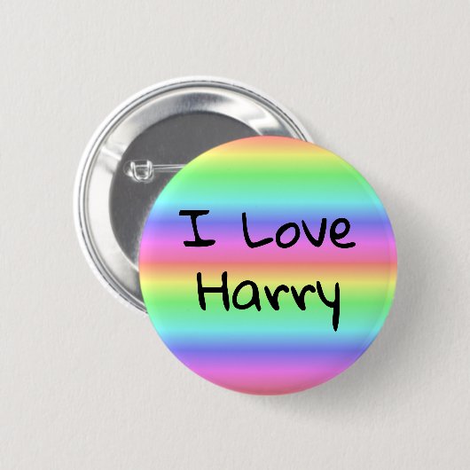 I Liebe Harry Rainbow Pride Button (Vorne & Hinten)