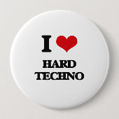 I Liebe HARTES TECHNO Button (Vorderseite)