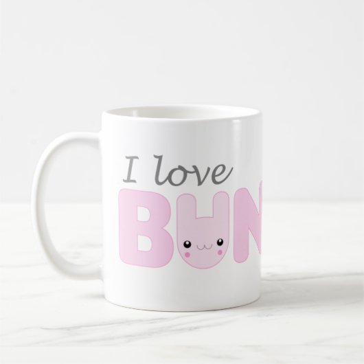 I Liebe-Häschen-(rosa) Tasse (Links)