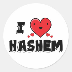 I Liebe Hashem Runder Aufkleber