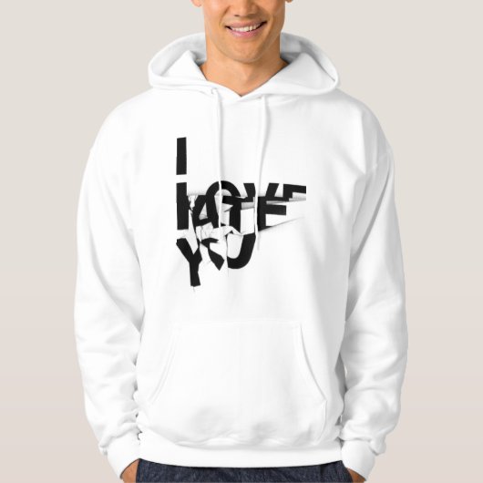I Liebe/Hass Sie Hoodie (Vorderseite)