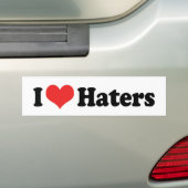 I Liebe Haters Autoaufkleber (Auf Auto)