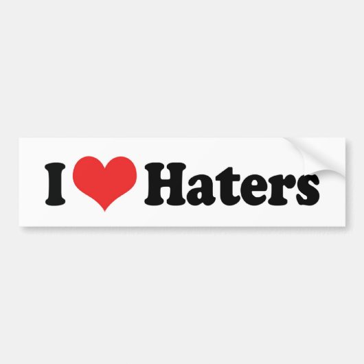 I Liebe Haters Autoaufkleber (Vorne)