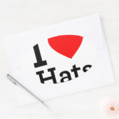 I Liebe Hats Ovaler Aufkleber (Umschlag)