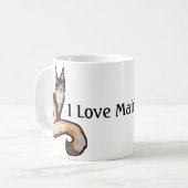 I Liebe Haupt Coons Cat Art Maine Coon Cats Kaffeetasse (Vorderseite Links)