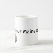 I Liebe Haupt Coons Cat Art Maine Coon Cats Kaffeetasse (Mittel)