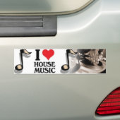 I Liebe-Haus-Musik Autoaufkleber (Auf Auto)