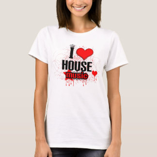 I Liebe-Haus-Musik-Damen-T-Shirt T-Shirt