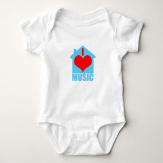 I Liebe-Haus-Musik - Herz-Haus Baby Strampler