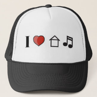 I Liebe-Haus-Musik-Hut Truckerkappe