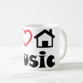 I Liebe-Haus-Musik Kaffeetasse (VorderseiteRechts)