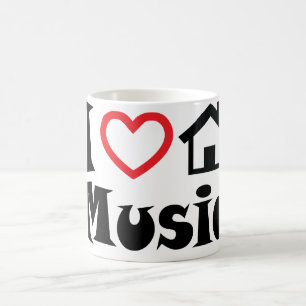 I Liebe-Haus-Musik Kaffeetasse